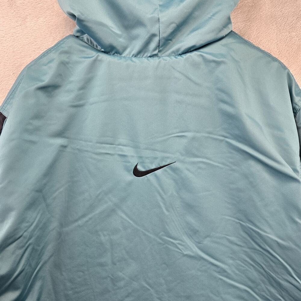 Vintage Nike Fullzip Hooded Jacket XL Teal 90s Travis Scott Parka Fleece Lined - Picture 14 of 16